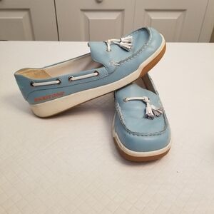 Ladies ROCKET DOG  8.5 M Blue Leather Boat Shoes For Summer,Casual